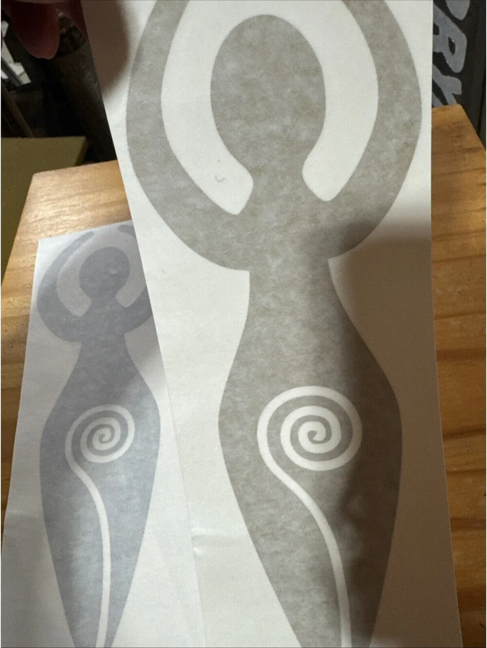 Spiral Goddess Vinyl Sticker - Divine Feminine Pagan Symbol- Decal Lot Of 2 RARE